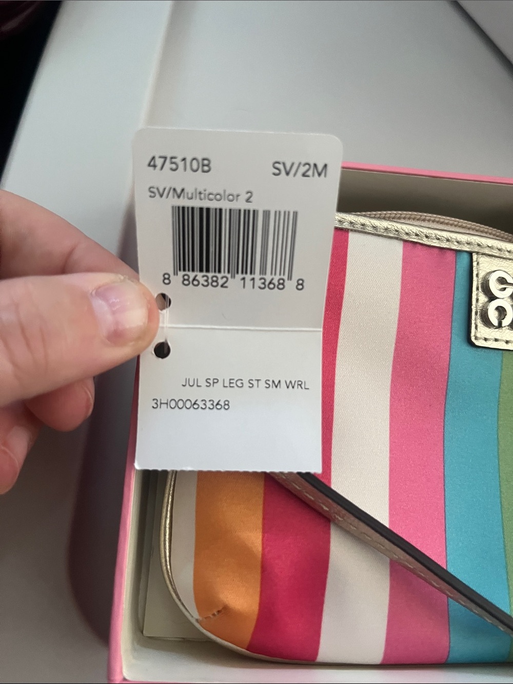 Coach Legacy Stripe Legacy Wristlet Y2K 47510 Rare - Picture 10 of 10